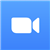 blue square with white video camera outline in center